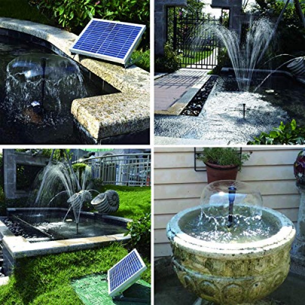 Lewisia 10W Solar Water Pump Kit with Mushroom and Blossom Spray H...