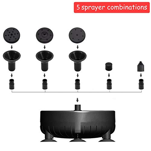 Lewisia 3.5W Battery Solar Fountain Pump with LED Lighting for Poo...