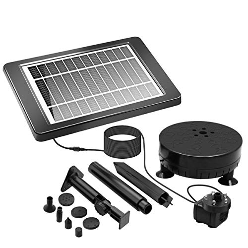Lewisia 3.5W Battery Solar Fountain Pump with LED Lighting for Poo...