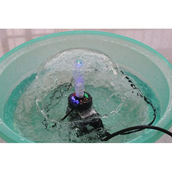 Lewisia Submersible Water Pump with Mini Crystal Mushroom Spray He...