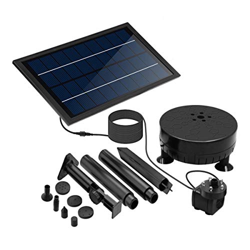 Lewisia 8W Backup Battery Solar Water Fountain Pump with LED Light...
