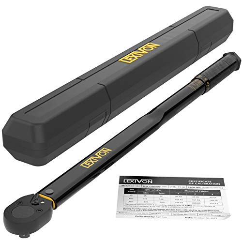 LEXIVON 1/2-Inch Drive Click Torque Wrench 25-250 Ft-Lb/33.9-338.9...