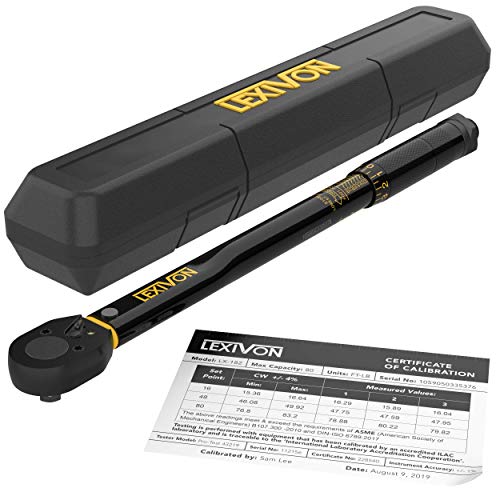 LEXIVON 3/8-Inch Drive Click Torque Wrench 10~80 Ft-Lb/13.6~108.5 ...