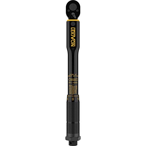 LEXIVON Inch Pound Torque Wrench 1/4-Inch Drive | 20~200 in-lb/2.2...