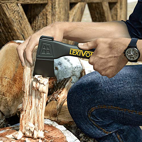 LEXIVON V9 Camping Hatchet, 9-Inch Axe | Ergonomic Grip, Lightweig...