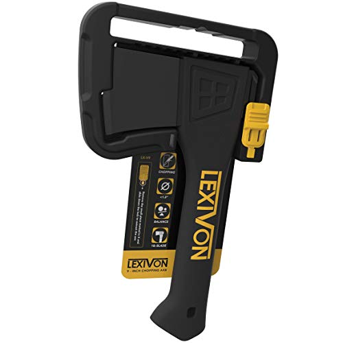 LEXIVON V9 Camping Hatchet, 9-Inch Axe | Ergonomic Grip, Lightweig...