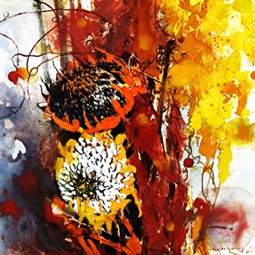 16 Piece Large Flat Tip Paint Brushes Hog Bristle Tempera and Arti...