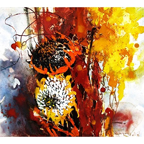 16 Piece Large Flat Tip Paint Brushes Hog Bristle Tempera and Arti...