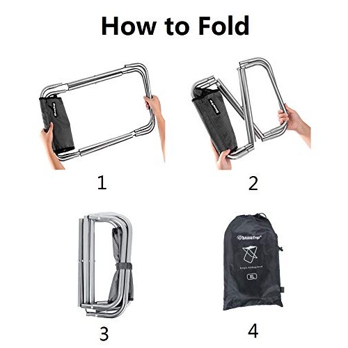 Camping Stool, 16in Tall Large Size Folding Stool with Carry Bag ,...