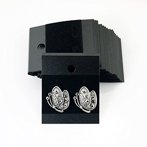 LGEGE 100 Pcs Black Earring Jewelry Display Hanging Cards Jewelry ...