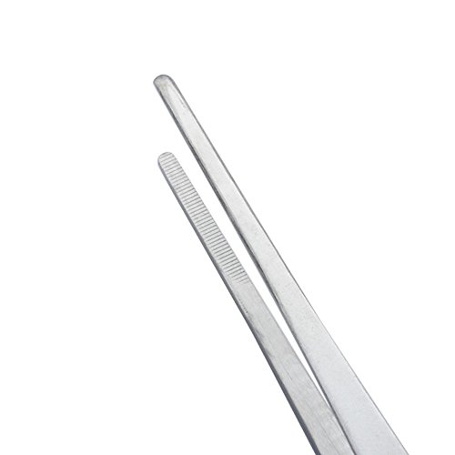 LGEGE 2pcs Long Handle Stainless Steel Straight and Curved Tweezer...