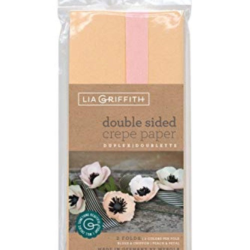 Lia Griffith Double Sided Crepe Paper Folds Roll, 6.7-Square Feet,...