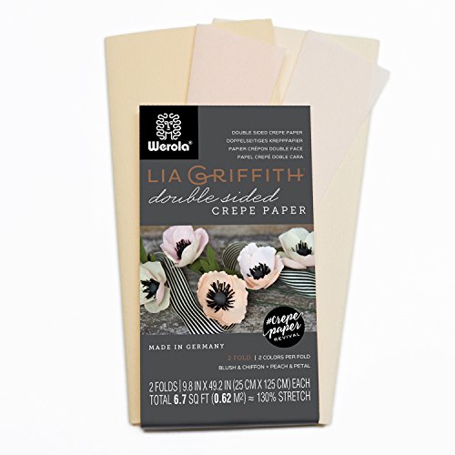 Lia Griffith Double Sided Crepe Paper Folds Roll, 6.7-Square Feet,...