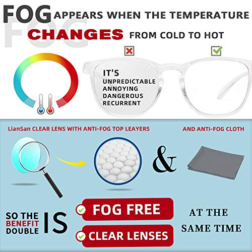 LianSan Oversize Anti-Fog Safety Goggles Anti-Dust Big Frame Anti-...