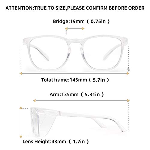 LianSan Oversize Anti-Fog Safety Goggles Anti-Dust Big Frame Anti-...