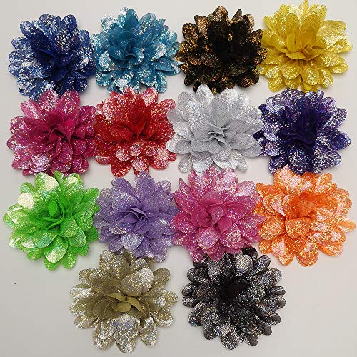 Libiline 14pcs 3.485mm Shining Chiffon Hair Flower Headband Bow...