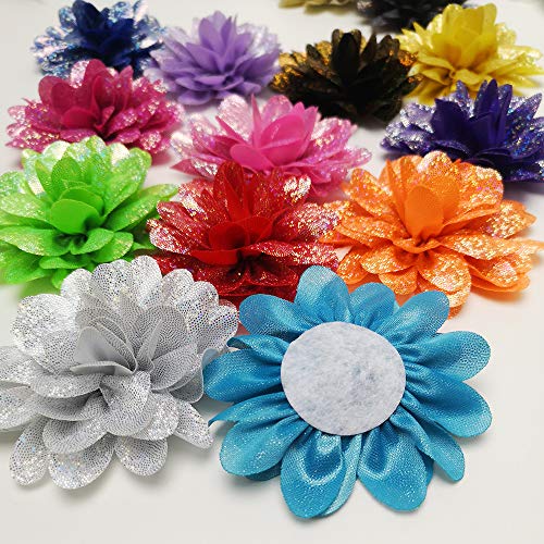 Libiline 14pcs 3.485mm Shining Chiffon Hair Flower Headband Bow...