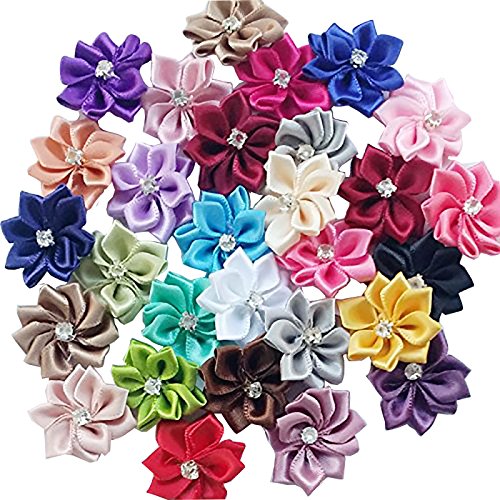 Libiline Upick More Than 26 Colors 40PCS Satin Ribbon Flowers Bows...