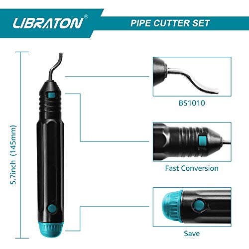 Libraton Pipe Cutter Tube Cutter 3/16 to 2 Outer Diameter Heavy ...
