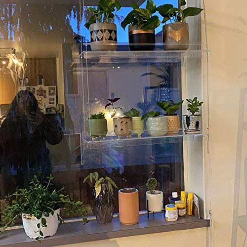 LIEIKIC Two Tier Window Plant Shelf Indoor Hanging Shelf Plant She...