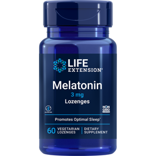 Life Extension Melatonin, 3 mg, 60 vegetarian lozenges