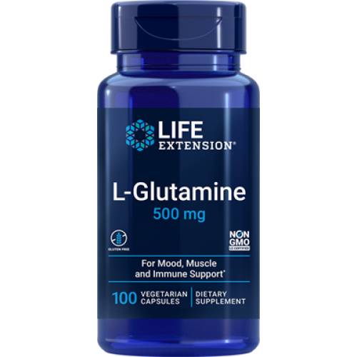 Life Extension L-Glutamine, 500 mg, 100 vegetarian capsules