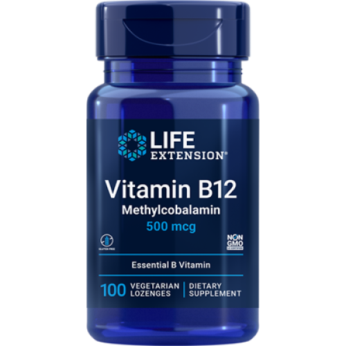 Life Extension Vitamin B12 Methylcobalamin, 500 mcg, 100 vegetarian lozenges
