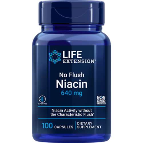 Life Extension No Flush Niacin, 640 mg, 100 capsules