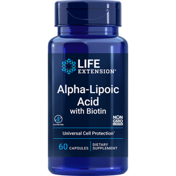 Life Extension Alpha-Lipoic Acid with Biotin, 60 capsules