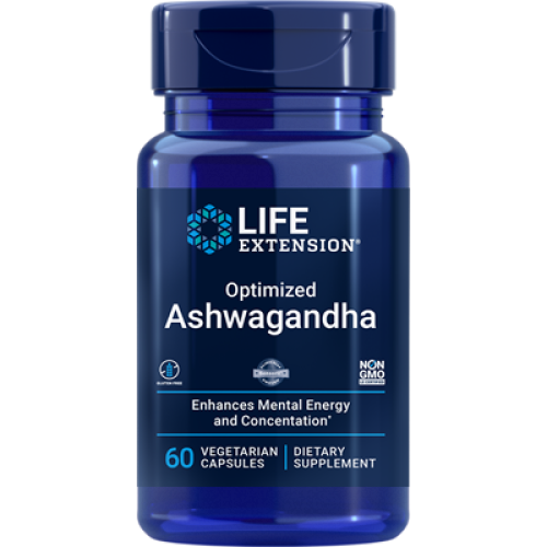 Life Extension Optimized Ashwagandha, 60 vegetarian capsules