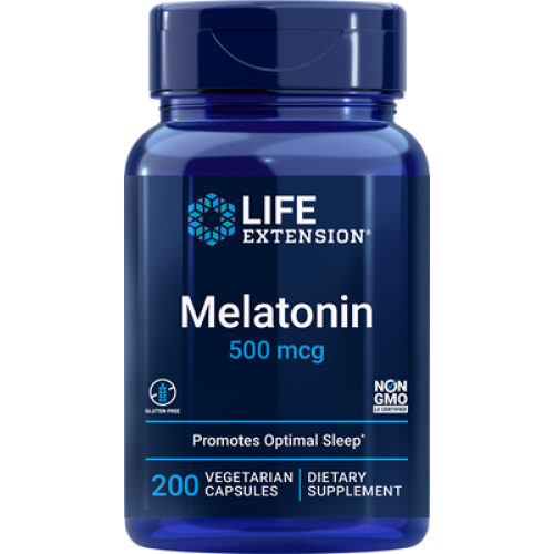 Life Extension Melatonin, 500 mcg, 200 vegetarian capsules