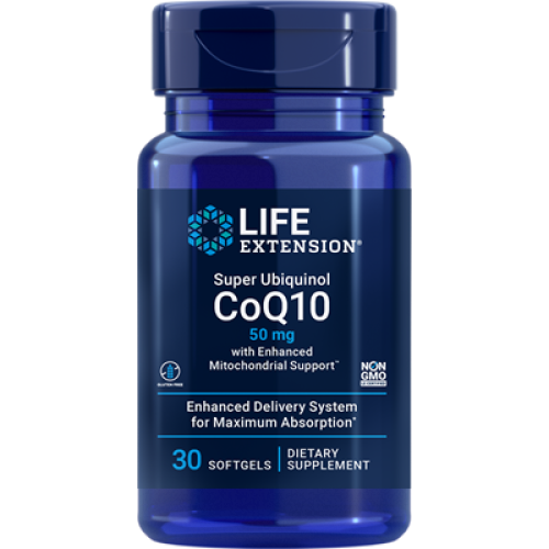 Life Extension Super Ubiquinol CoQ10 with Enhanced Mitochondrial Support, 50 mg, 30 softgels
