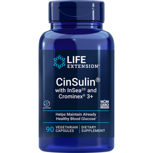 Life Extension CinSulin with InSea2 and Crominex 3+, 90 vegetarian capsules