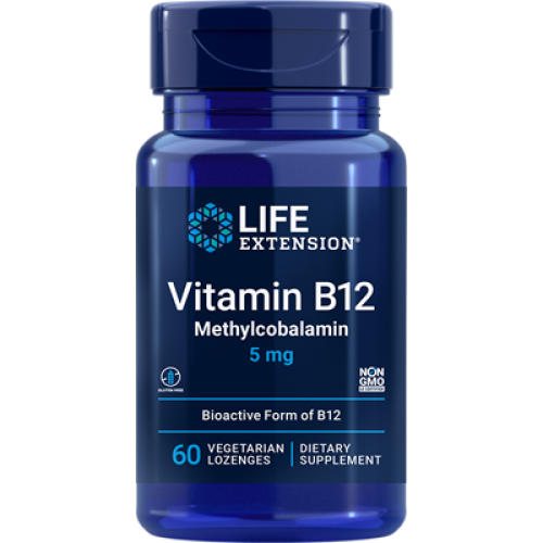 Life Extension Vitamin B12 Methylcobalamin, 5 mg, 60 vegetarian lozenges