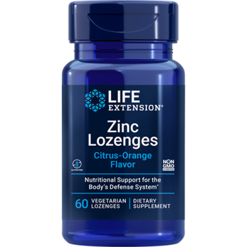Life Extension Zinc Lozenges Citrus-Orange Flavor, 60 vegetarian lozenges