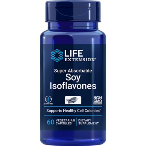 Life Extension Super Absorbable Soy Isoflavones, 60 vegetarian capsules