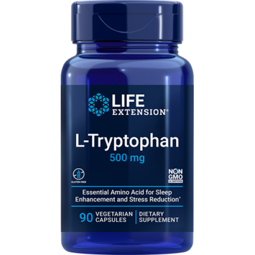 Life Extension L-Tryptophan, 500 mg, 90 vegetarian capsules