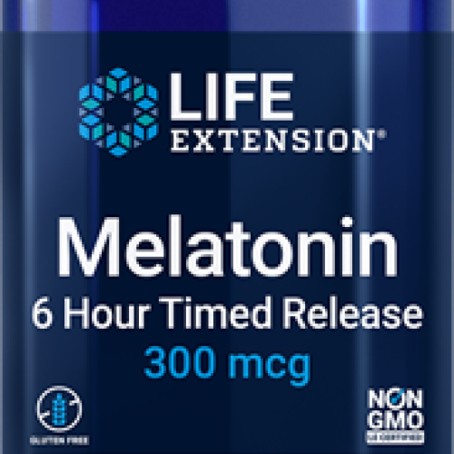 Life Extension Melatonin 6 Hour Timed Release, 300 mcg, 100 vegetarian tablets