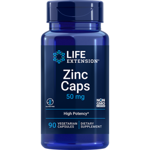 Life Extension Zinc Caps, 50 mg, 90 vegetarian capsules