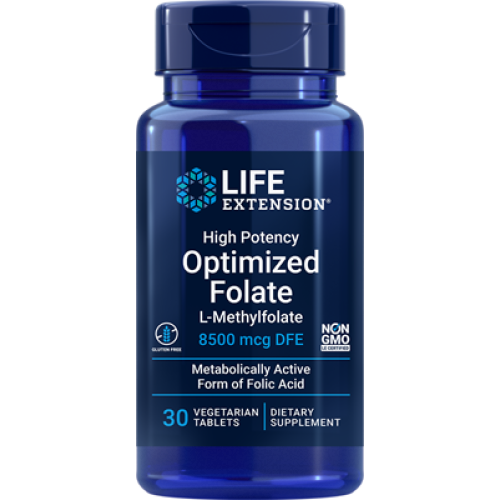 Life Extension High Potency Optimized Folate, 8500 mcg, 30 vegetarian tablets