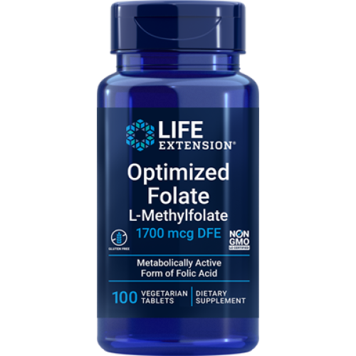 Life Extension Optimized Folate, 1700 mcg, 100 vegetarian tablets
