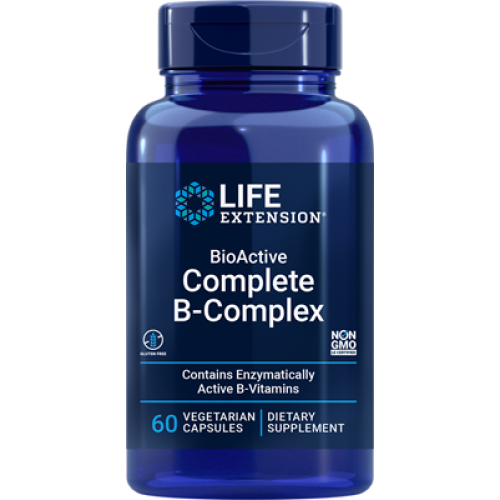 Life Extension BioActive Complete B-Complex, 60 vegetarian capsules