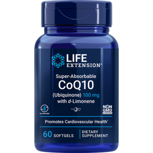 Life Extension Super-Absorbable CoQ10 Ubiquinone with d-Limonene, 100 mg, 60 softgels