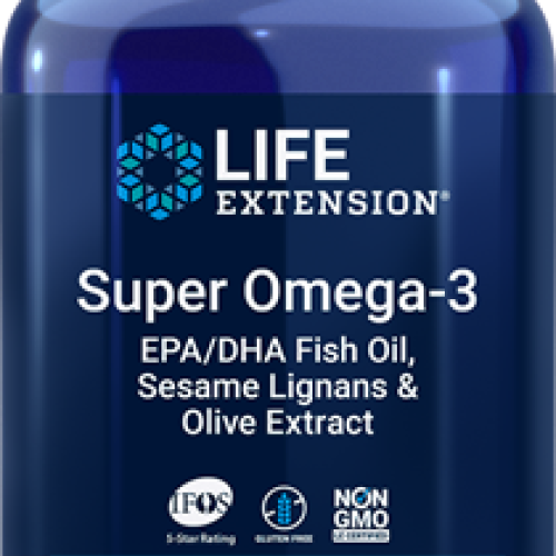 Life Extension Super Omega-3 EPA/DHA Fish Oil, Sesame Lignans & Olive Extract, 120 softgels