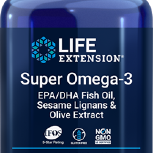 Life Extension Super Omega-3 EPA/DHA Fish Oil, Sesame Lignans & Olive Extract, 60 softgels