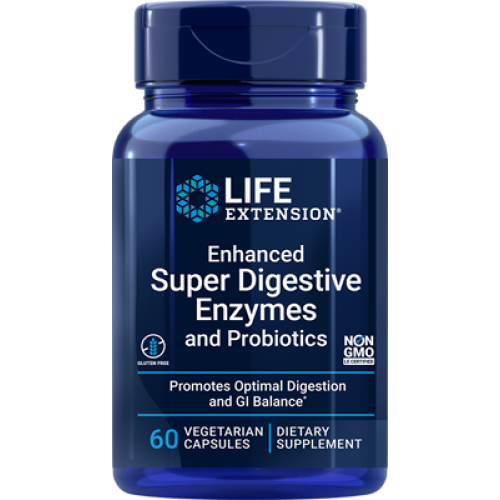 Life Extension Enhanced Super Digestive Enzymes and Probiotics, 60 vegetarian capsules