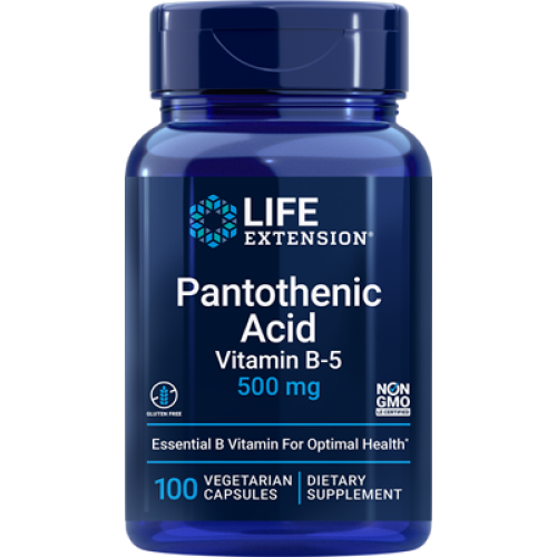 Life Extension Pantothenic Acid, 500 mg, 100 vegetarian capsules