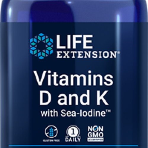 Life Extension Vitamins D and K with Sea-Iodine, 60 capsules