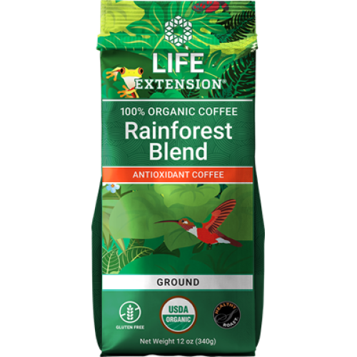 Life Extension Rainforest Blend Ground Coffee, 12 oz