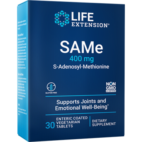Life Extension SAMe, 400 mg, 30 enteric-coated vegetarian tablet